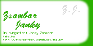 zsombor janky business card